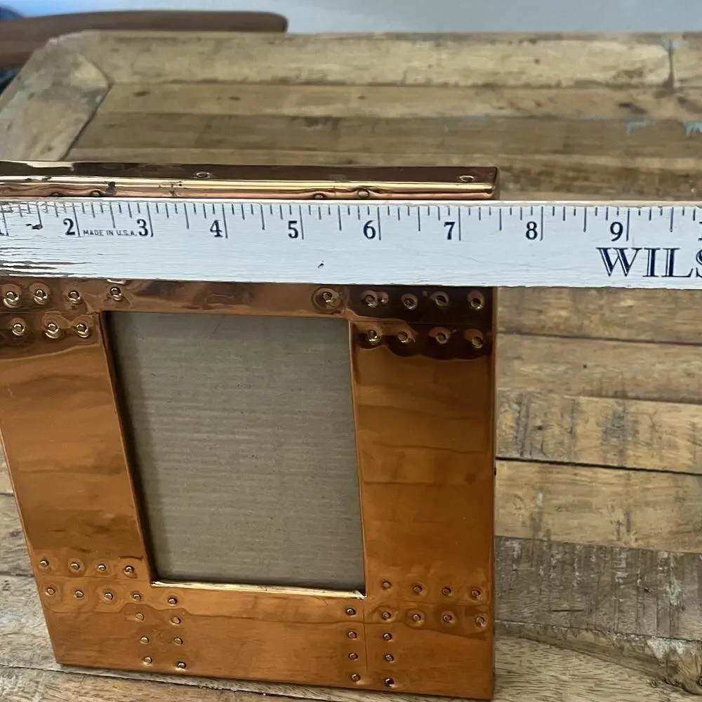 90s Polished Copper Foil Picture Frame 3.5
